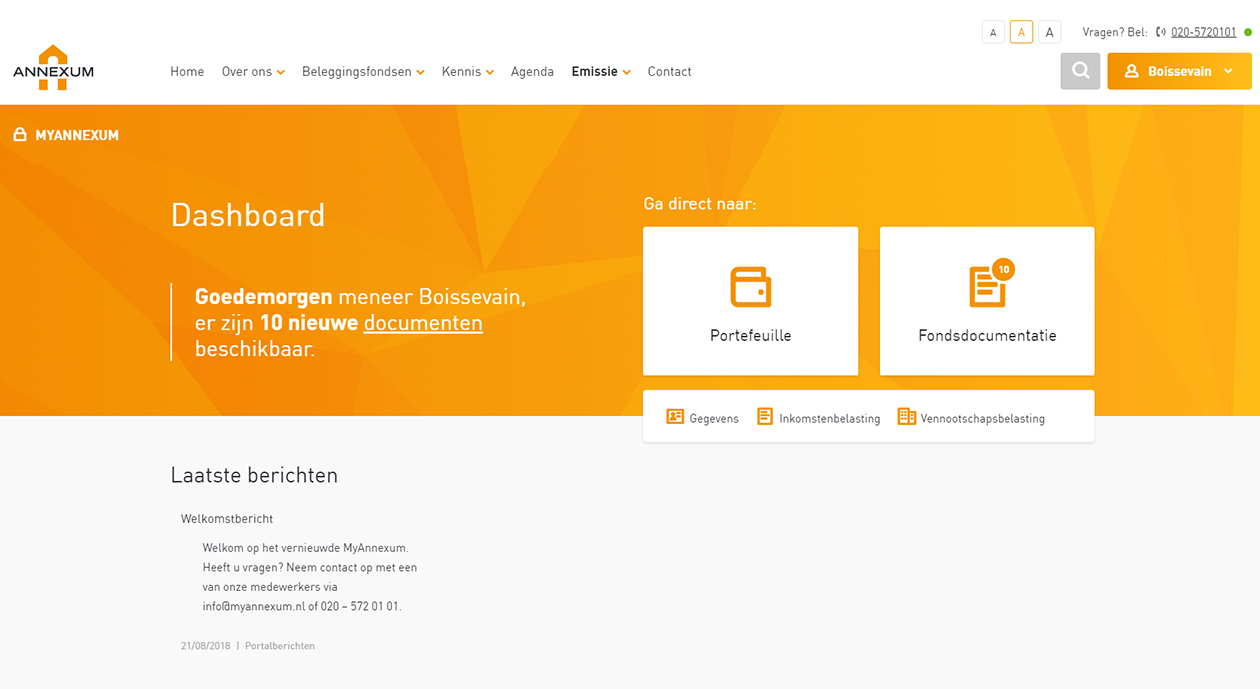 Nieuwe website en beveiligde portal myAnnexum live