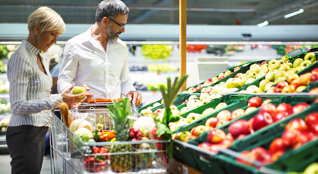 Boodschappen doen in de supermarkt