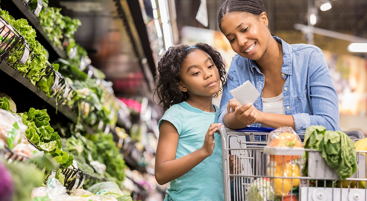 Boodschappen doen in de supermarkt