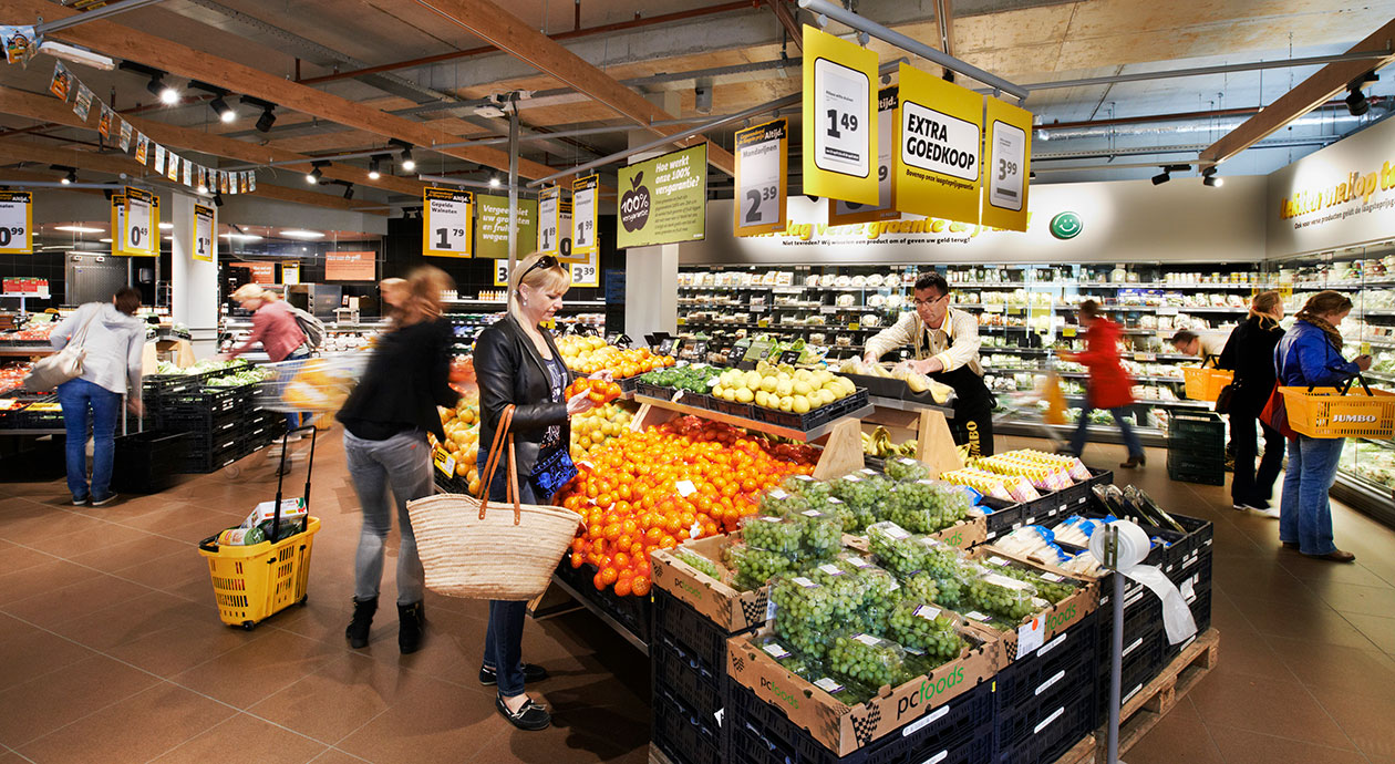 Verse groente en fruit bij de Jumbo