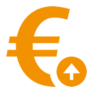 Icoon prijsstijging in Euro's