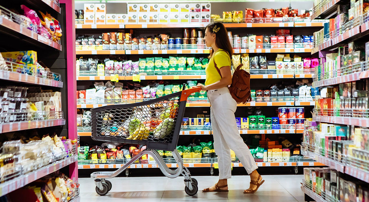 Boodschappen doen in de supermarkt